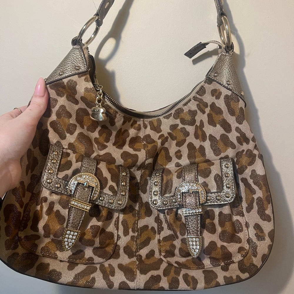 Y2K vintage cheetah print purse Kathy Van Zeeland